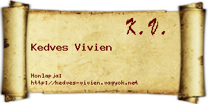 Kedves Vivien névjegykártya